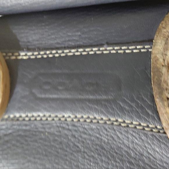 Coach Nellie Dark Blue Leather Flats Driving Shoe Loafers Size 7.5 B - Picture 9 of 11